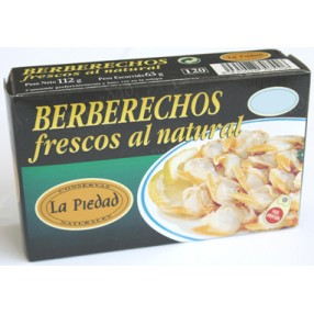 LA PIEDAD Berberechos medianos al natural 40/50  lata 112 grs